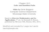 Chapter 10.5 Euler and Hamilton Paths Slides by  Gene Boggess