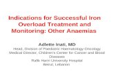 Indications for Successful Iron Overload Treatment and Monitoring: Other Anaemias