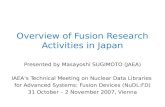 Overview of Fusion Research Activities in Japan