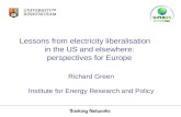 Lessons from electricity liberalisation      in the US and elsewhere:  perspectives for Europe
