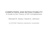 COMPUTERS AND INTRACTABILITY A Guide to the Theory of NP-Completeness