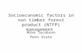 Socioeconomic factors in non timber forest product (NTFP) management