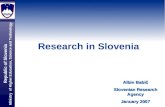 Research in Slovenia