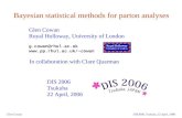 Bayesian statistical methods for parton analyses