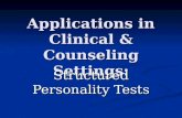 Applications in Clinical & Counseling Settings: