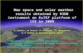 New space and solar weather results obtained by R3DE instrument on EuTEF platform of ISS in 2008