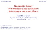 Stochastic theory  of nonlinear auto-oscillator: Spin-torque nano-oscillator