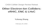 CASA Collider Design Review Retreat Other Electron-Ion Colliders: eRHIC, ENC & LHeC