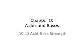 Chapter 10 Acids and Bases