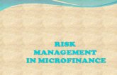 RISK  MANAGEMENT  IN MICROFINANCE
