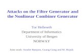 Attacks on the Filter Generator and the Nonlinear Combiner Generator