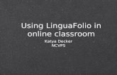 Using LinguaFolio in online classroom