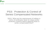 PS3:  Protection & Control of Series Compensated Networks