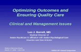Optimizing Outcomes and Ensuring Quality Care Clinical and Management Issues