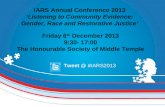 IARS Annual Conference 2013 ‘ Listening to Community Evidence:
