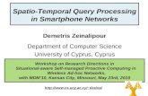 Spatio-Temporal Query Processing in Smartphone Networks