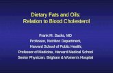 Dietary Fats and Oils:  Relation to Blood Cholesterol