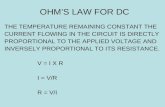 OHM’S LAW FOR DC