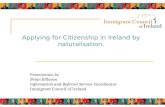 Applying for Citizenship in Ireland by naturalisation.