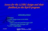 Issues for the LCTPC design and their feedback to the R&D program
