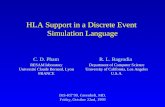 HLA Support in a Discrete Event  Simulation Language