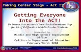 Presented by Middle and High School Improvement Office California Department of Education