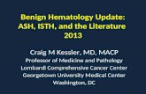 Benign Hematology Update: ASH, ISTH, and the Literature  2013