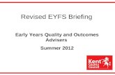 Revised EYFS Briefing
