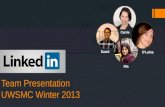 Team  Presentation UWSMC Winter 2013