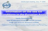 Information on the sea ice conditions in the Eurasian Arctic