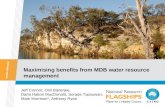 Maximising benefits from MDB water resource management