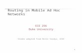 Routing in Mobile Ad Hoc Networks