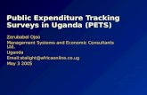 Public Expenditure Tracking Surveys in Uganda (PETS)