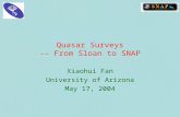Quasar Surveys -- From Sloan to SNAP