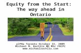 Equity from the Start:  The way ahead in Ontario