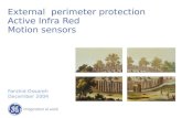 External  perimeter protection Active Infra Red Motion sensors