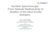 Nuclear Spectroscopy:  From Natural Radioactivity to Studies of the Most Exotic Isotopes.