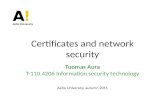 Certificates and network security