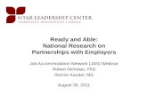 Ready and Able: National Research on Partnerships with Employers