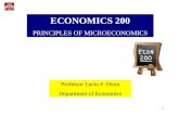 ECONOMICS 200 PRINCIPLES OF MICROECONOMICS