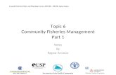 Topic 6 Community Fisheries Management Part 1