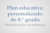 Plan educativo personalizado de 8.º grado