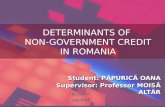 DETERMINANTS OF  NON-GOVERNMENT CREDIT IN ROMANIA