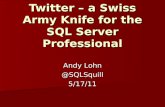 Twitter – a Swiss Army Knife for the SQL Server Professional
