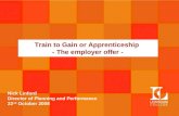 Train to Gain or Apprenticeship  - The employer offer -