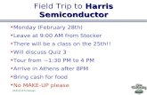 Field Trip to  Harris Semiconductor