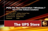 POS:The Next Generation / Windows 7 How to Order Software Installation