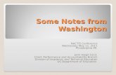 Some Notes from Washington