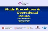 Study Procedures &          Operational Issues