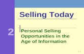 Personal Selling Opportunities in the Age of Information
